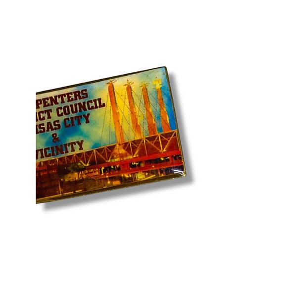 Vintage Resin Lapel Pin Carpenters District Council Kansas City and Vicinity - Picture 3 of 5